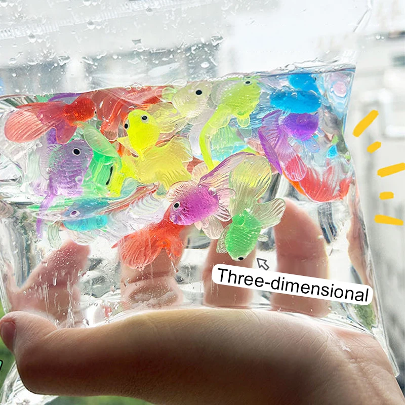 Simulation Goldfish Colorful Plastic Household Decor Ornaments for Living Room Tabletop Cute Desktop Fish Tank Decoration TMZ