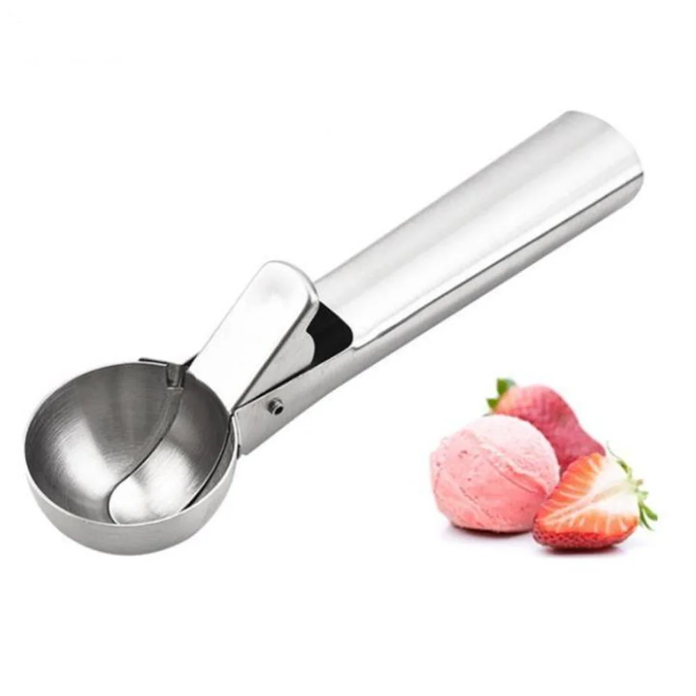 Ice Cream Scoops Stacks Stainless Steel Ice Cream Digger Non-Stick Fruit Ice Ball Maker Watermelon Ice Cream Spoon Tool