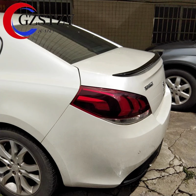 For Peugeot 508 Spoiler High Quality ABS Material Car Rear Wing Primer Color Rear Spoiler For Peugeot 508 Spoiler 2011-2015
