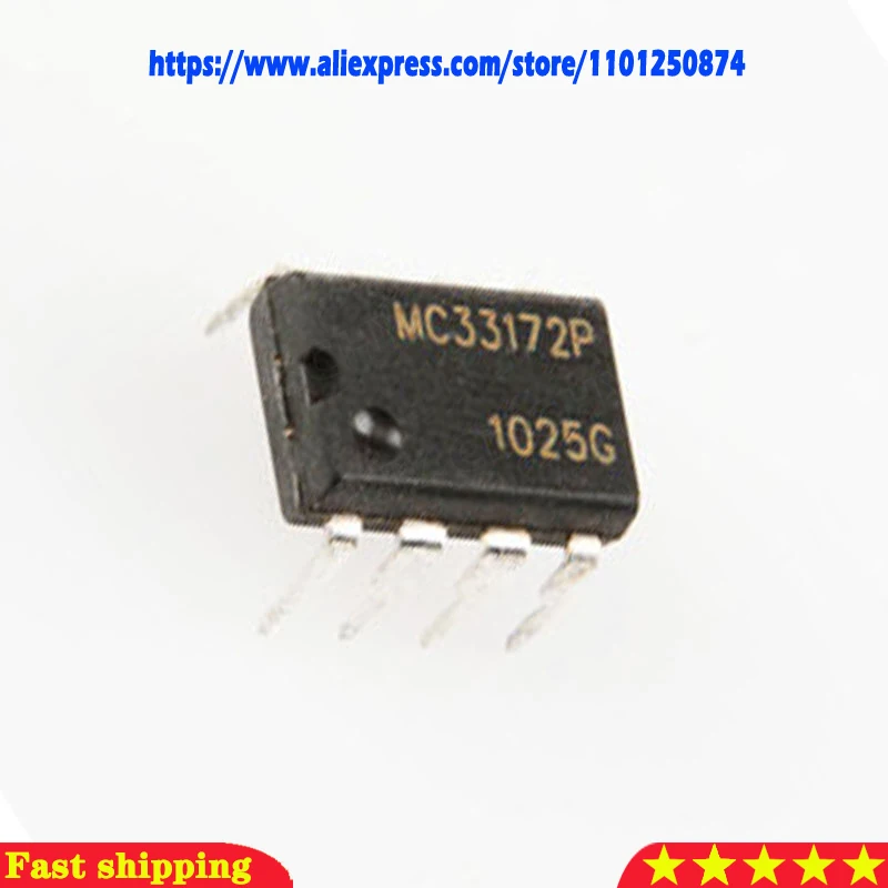 10 قطعة MC33172P DIP8 MC33172 DIP-8 33172 DIP