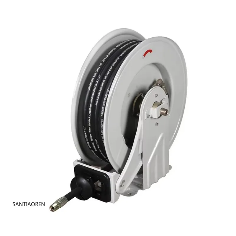 

1/2" 10m 15m Wall-Mounted Retractable Automatic Rewind Spring Oil Lubricant Hose Reel