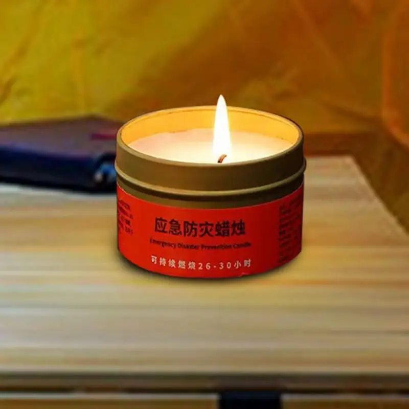 Emergency candles household power outage lighting candle smokeless odorless iron cans windproof outdoor disaster emergency