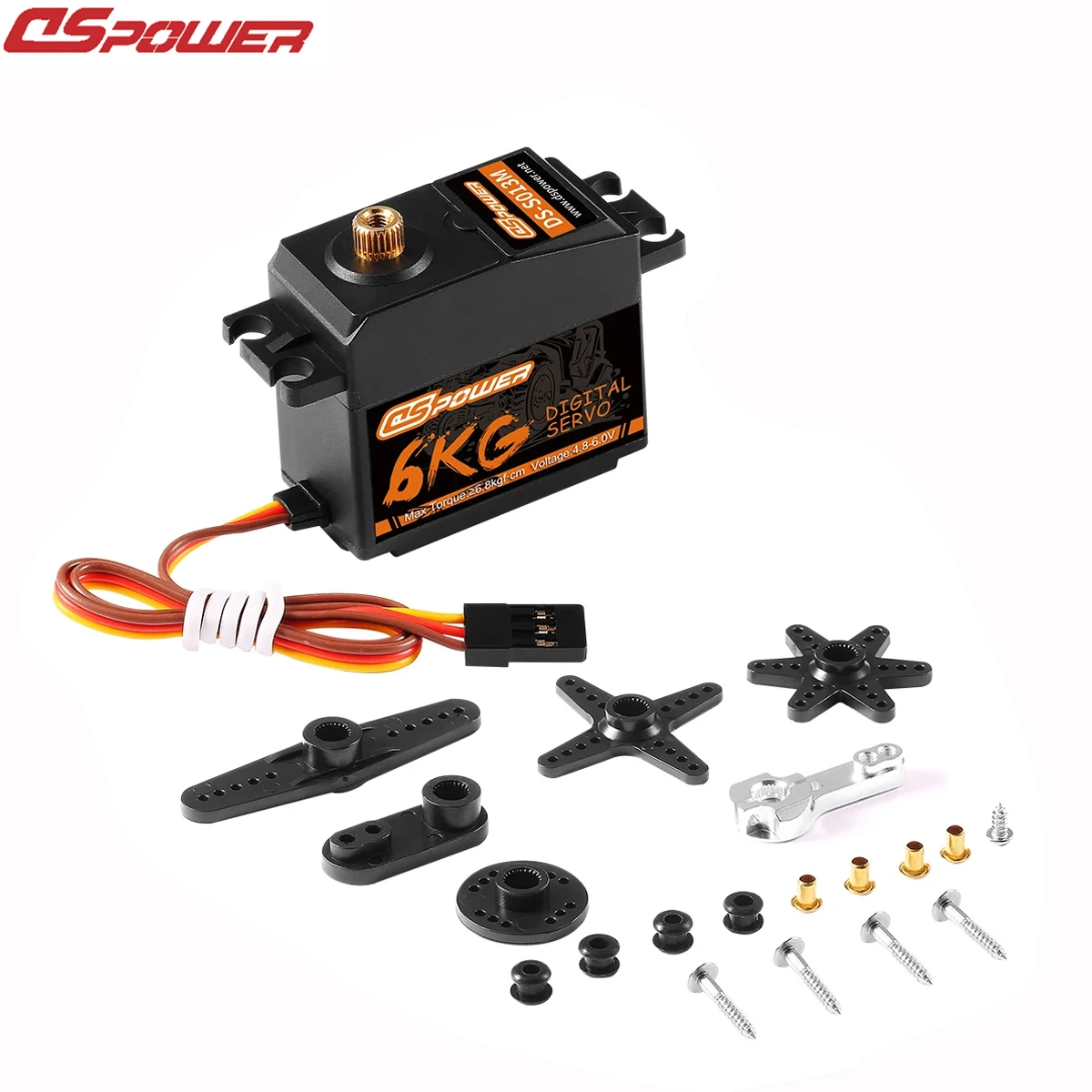 DSpower 6KG Cyfrowa metalowa przekładnia Wodoodporne serwomechanizmy do 1/10 RC Car Helicopter Drift Robot Crawler Wltoys HSP Trx Scx10 12428 Parts