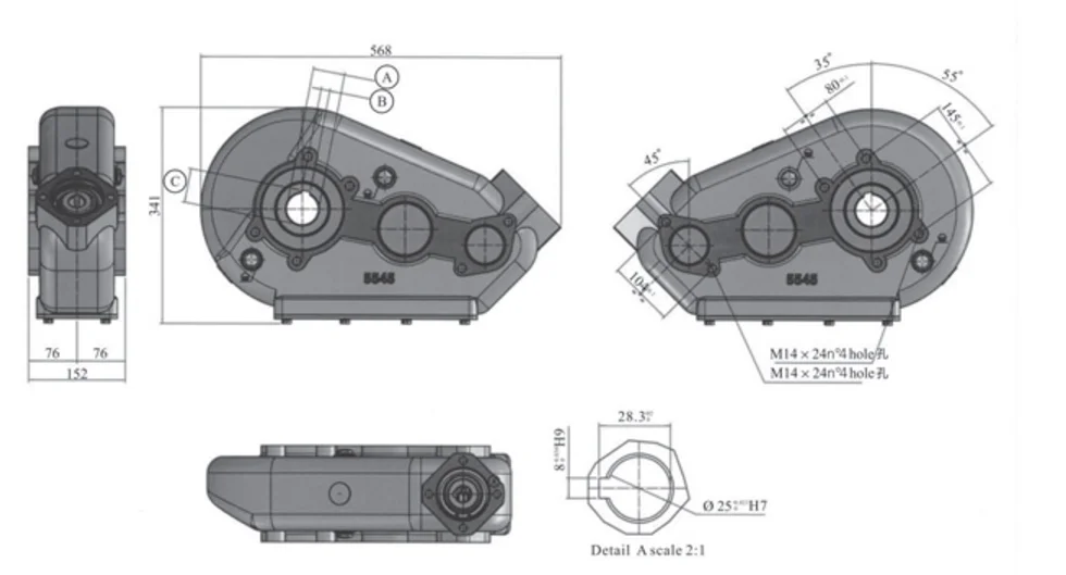 油圧モーター用ギアボックス,berma rt500,grazioli g5545,krt500と互換性のあるギアボックス