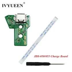 IVYUEEN USB Charging Port Socket Circuit Board 12Pin JDS 011 030 040 050 for Dualshock 4PS4 Controller Flex Ribbon Cable