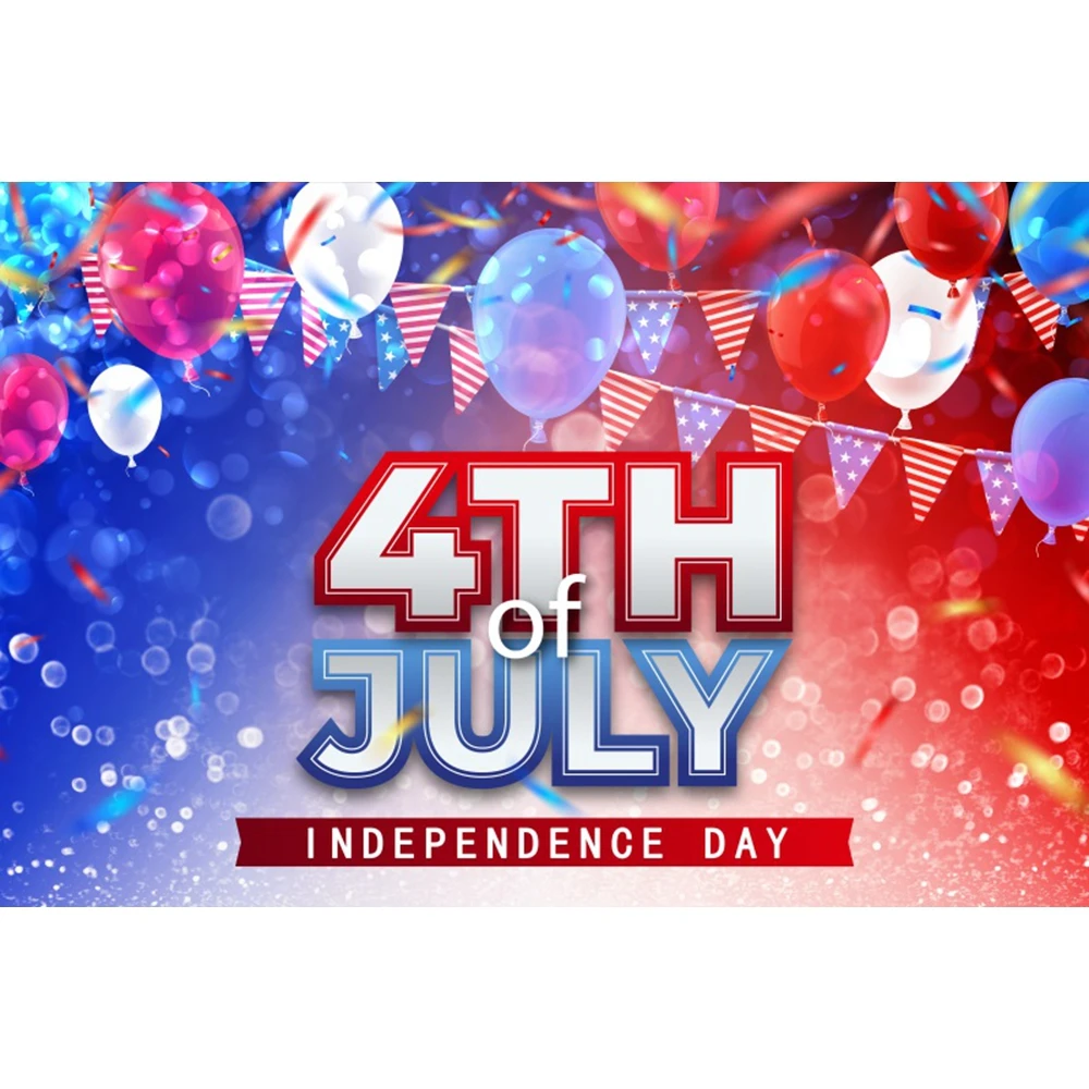 Happy 4th of July Independence Day Backdrop American Flag Patriotic Veterans National Party Photography Background Photo Studio