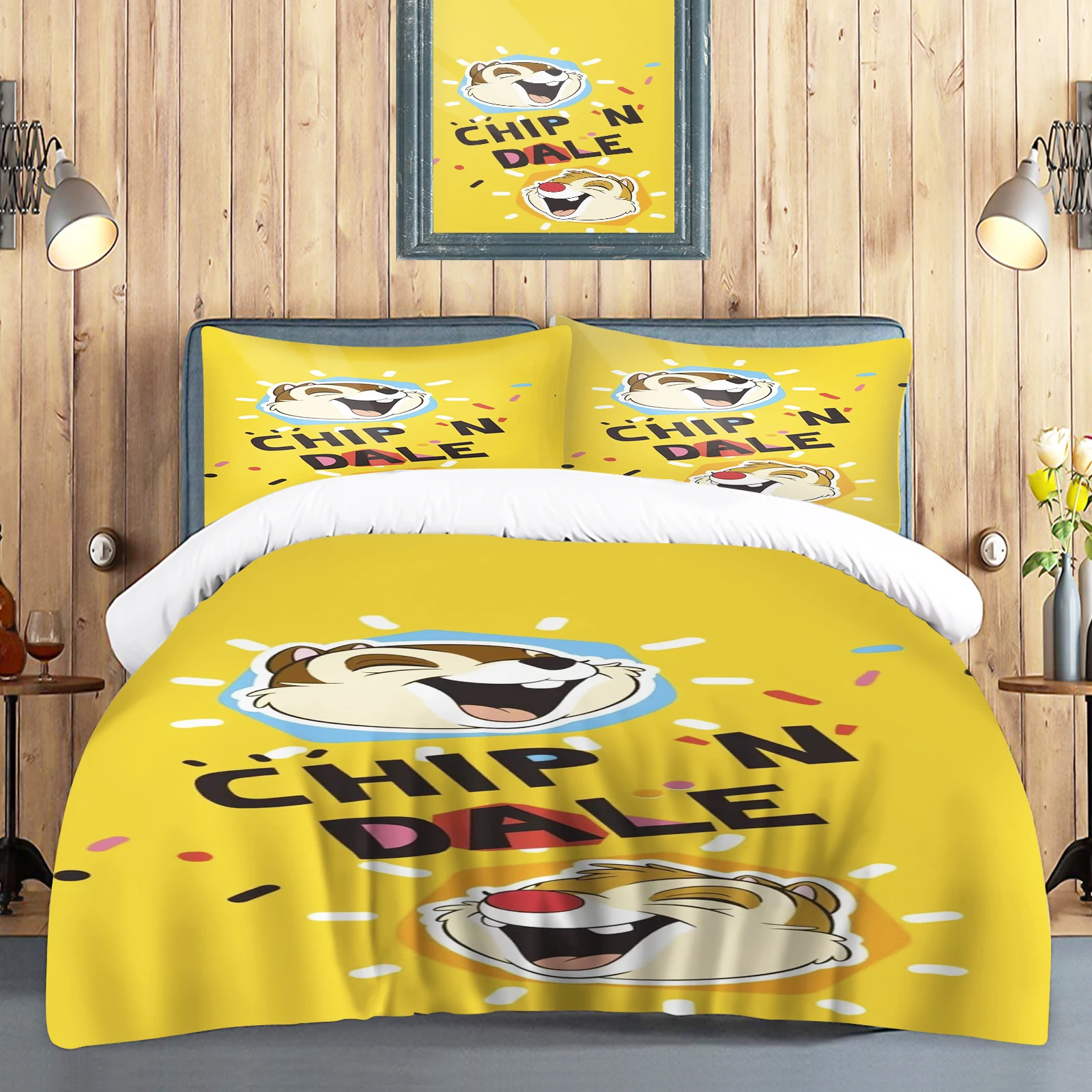 

Cartoon Duvet Cover Chipmunk Anime Children Bedroom Set Quilt Covers Pillowcase Kids Bedding Set Holiday Gifts