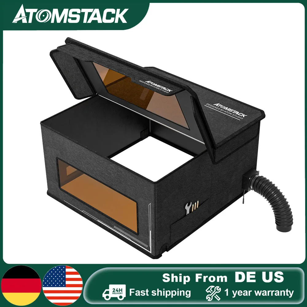 

ATOMSTACK FB2 Enclosure Fireproof Flame Retardant Foldable Protective Box Compatible With 99% Semiconductor Laser Engraver