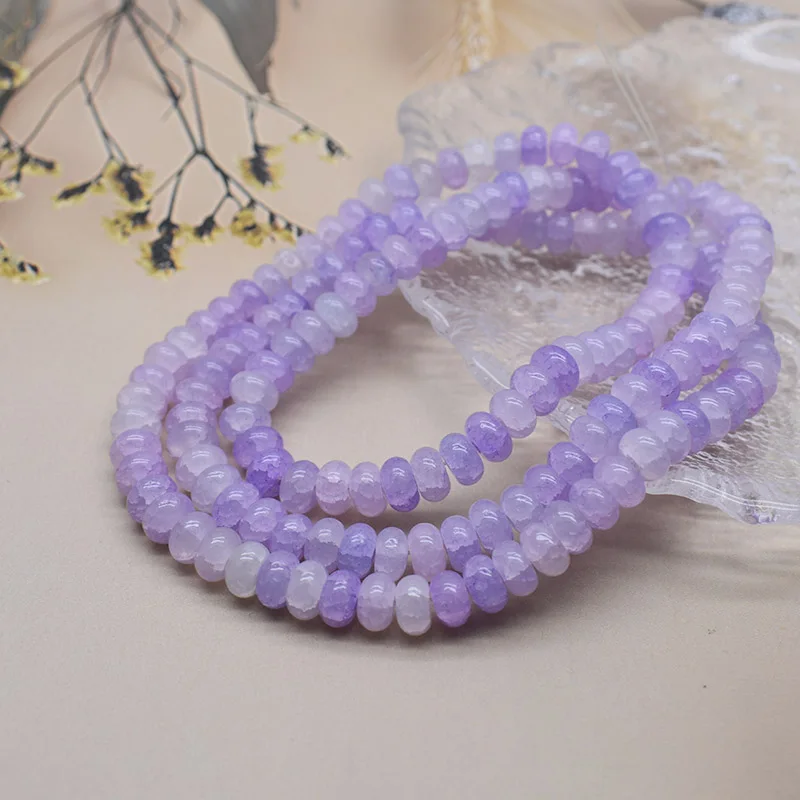 5x8mm 50pcs/bag Mixed Color Glass Bead Wheel Flat Round Loose Beads for Jwelry Making DIY Accessories Handmade image 3