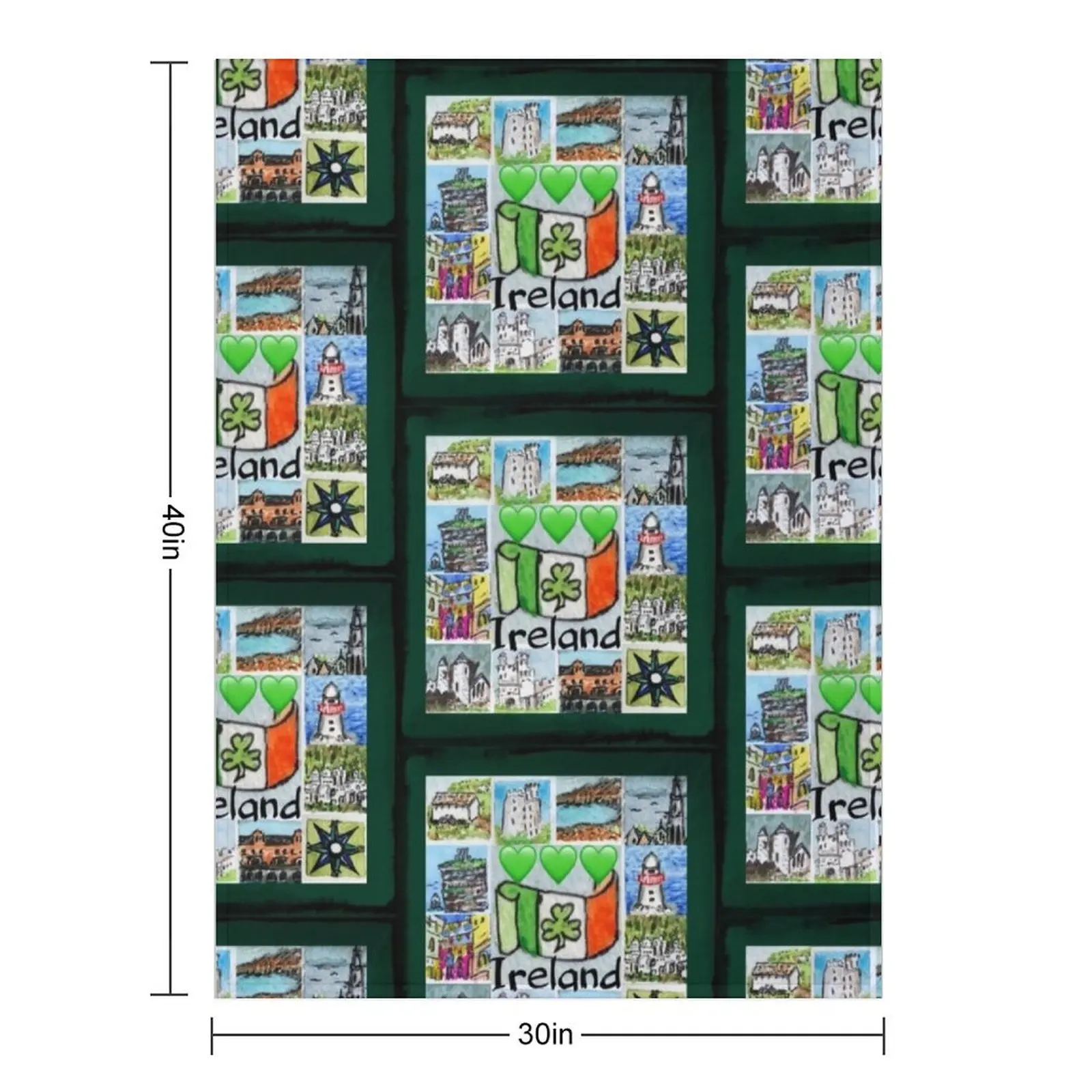 Ireland Memories Throw Blanket Comforter Soft Plush Plaid Luxury Luxury Thicken Blankets