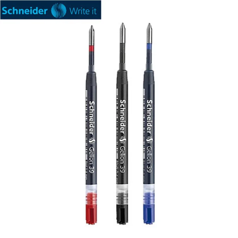 3Pcs Schneider Gelion39 Gel Ink Pen Refill 3 Colors 0.4mm Black /Blue /Red Colors Office and School Supplies