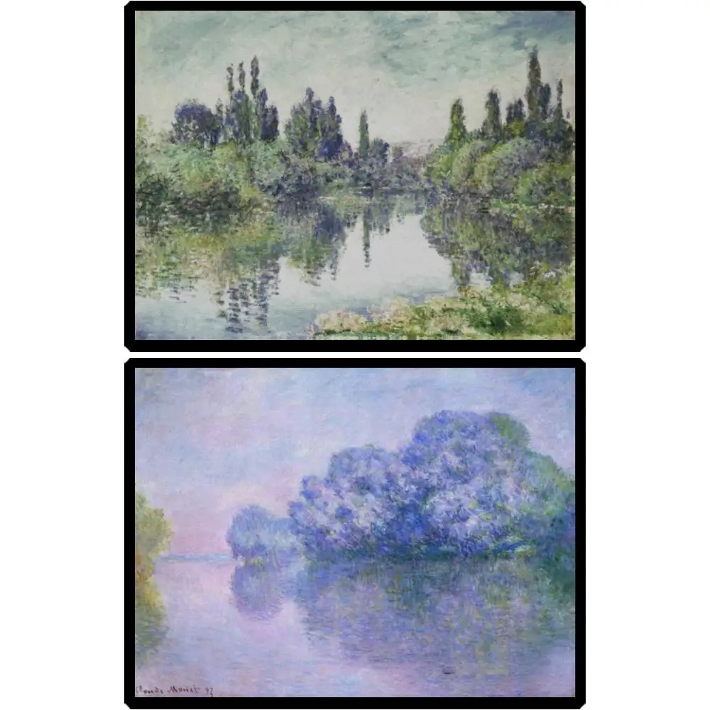Reproducción de pintura al óleo pintada a mano con paisaje de campo de avena y amapola de Monet sobre lienzo para decoración de pared de dormitorio de estilo campestre