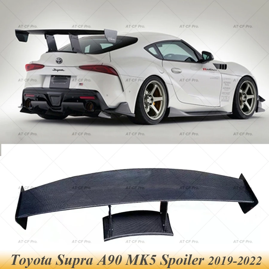 

Supra A90 Rear Trunk Wing Varis Spoiler Glossy Carbon Fiber FRP GT Spoiler Wing Lip For Toyota Supra A90 MK5 2019 2020 2021 2022