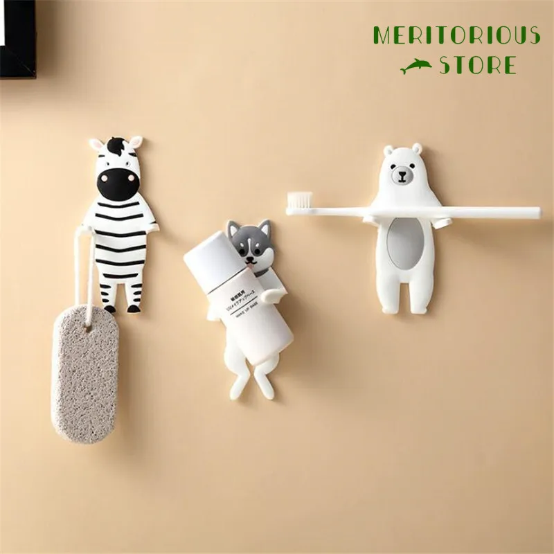 

Lovely animal Fridge Hook Key Wall Crochet Holder Removable Kitchen Hooks Home Decor key holder wall can Washed holder wall hook