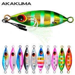 10 Colors Heavy Sinking Minnow 10-60g Metal Slow Jig 3D Eyes Laser Fishing Bait 5-8.5cm Fishing Trolling Lure