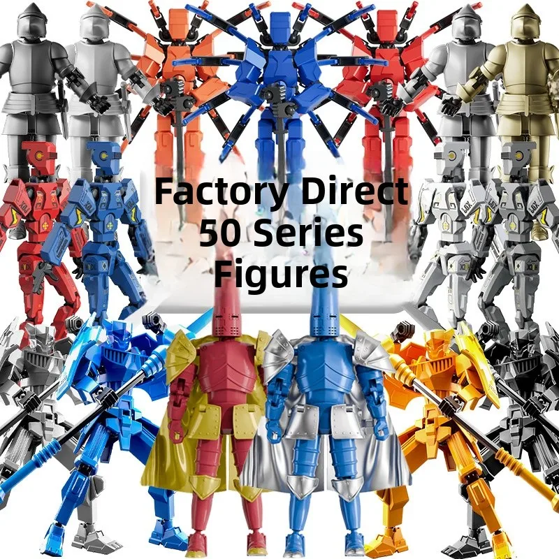 Robot Doll Toy Human Gyro Creative Stress Relief Moving Parts DIY Unisex Short Sleeve T-Shirt for Children And Ladies