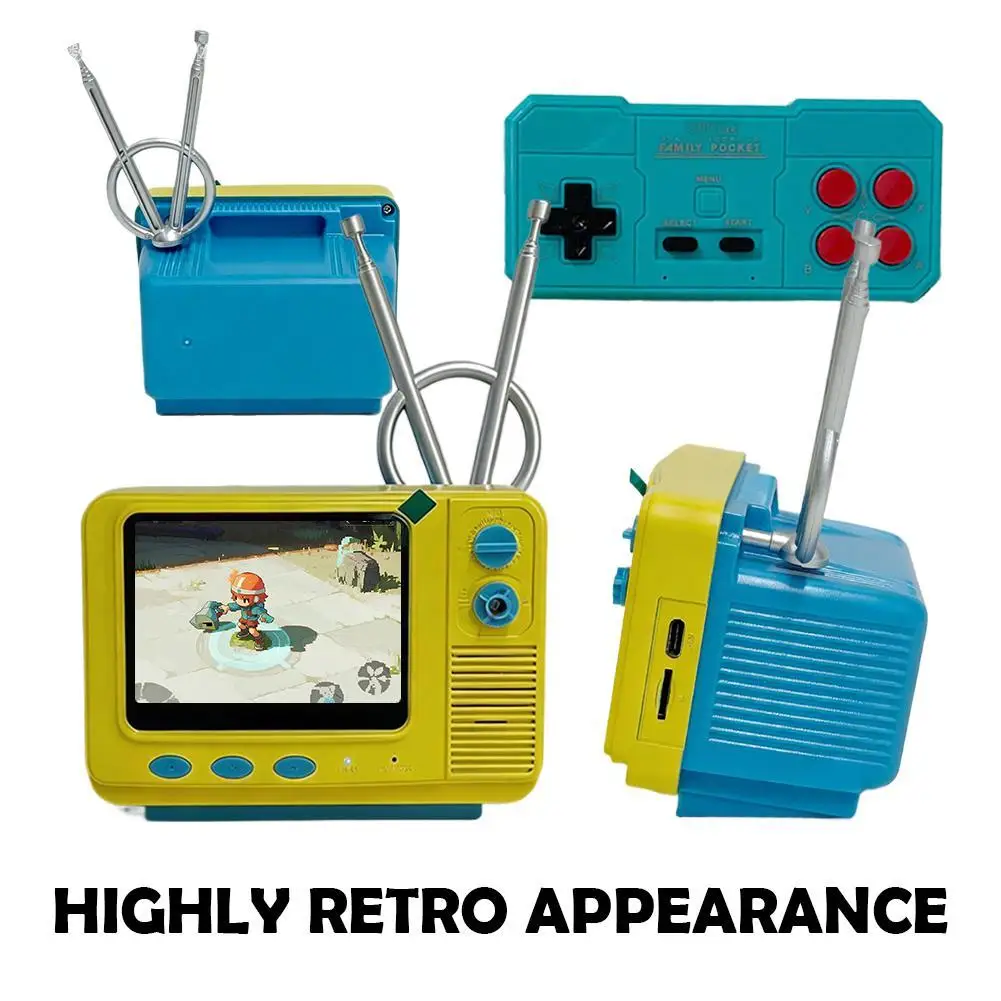 

Беспроводная мини-игровая консоль в стиле ретро, портативная игровая консоль, креативная ретро-телевизионная игровая консоль, портативная игровая консоль для одного игрока
