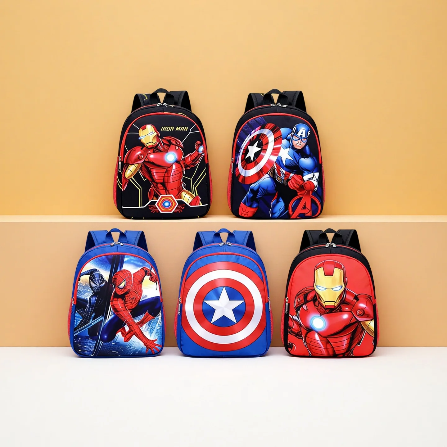 

Marvel Avengers Anime Backpack Iron Man Captain America Cartoon Children Backpacks Spiderman Student Water Proof School Backpack