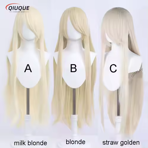 80 Colors 100cm Long Straight Cosplay Wig Anime Compatible Universal Omopinenet Heat Resistant Synthetic Hair Wigs + Wig Cap - Image 14