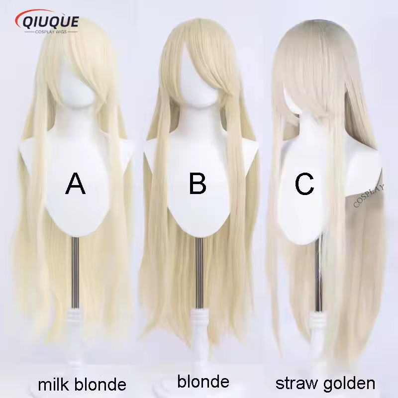 80 Colors 100cm Long Straight Cosplay Wig Anime Compatible Universal Omopinenet Heat Resistant Synthetic Hair Wigs + Wig Cap - Image 14