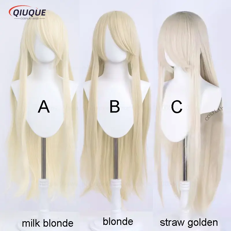 80 Colors 100cm Long Straight Cosplay Wig Anime Compatible Universal Omopinenet Heat Resistant Synthetic Hair Wigs + Wig Cap - Image 14