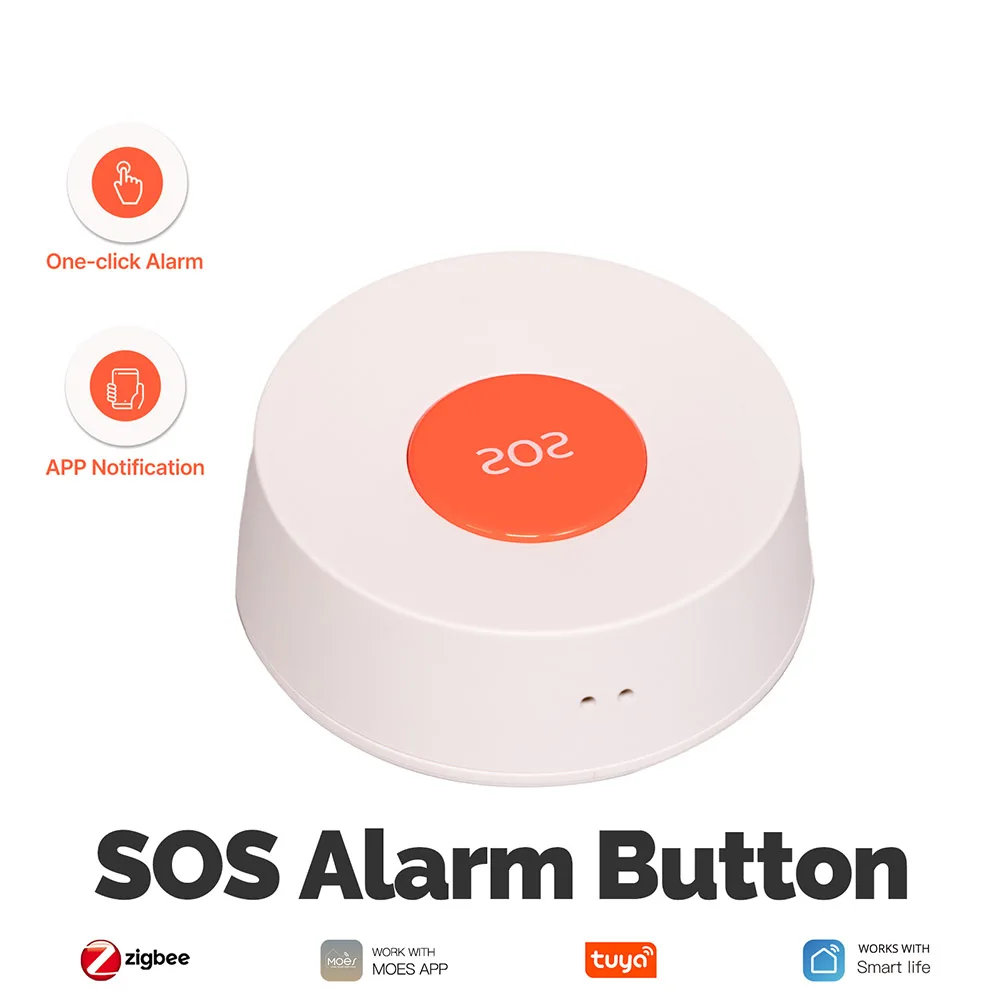 Zigbee sos緊急通話ボタン、ワンクリック緊急ヘルプ、緊急アラームボタン、高齢者の子供患者、病院の家の金庫