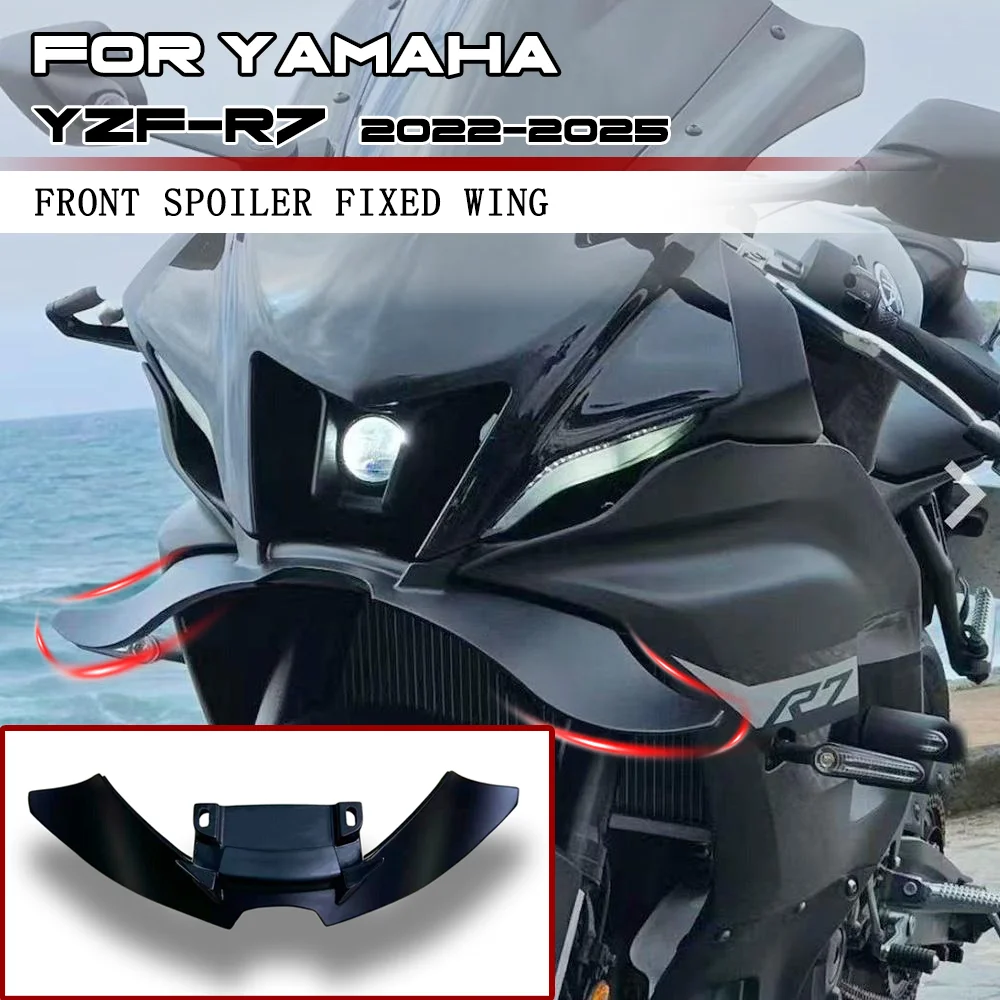 For YAMAHA YZF-R7 R7 2022-2025 Front Spoiler GP WING Lower Lip Fixed Wing Motorcycle Parts Downforce Winglet Aerodynamic Wing