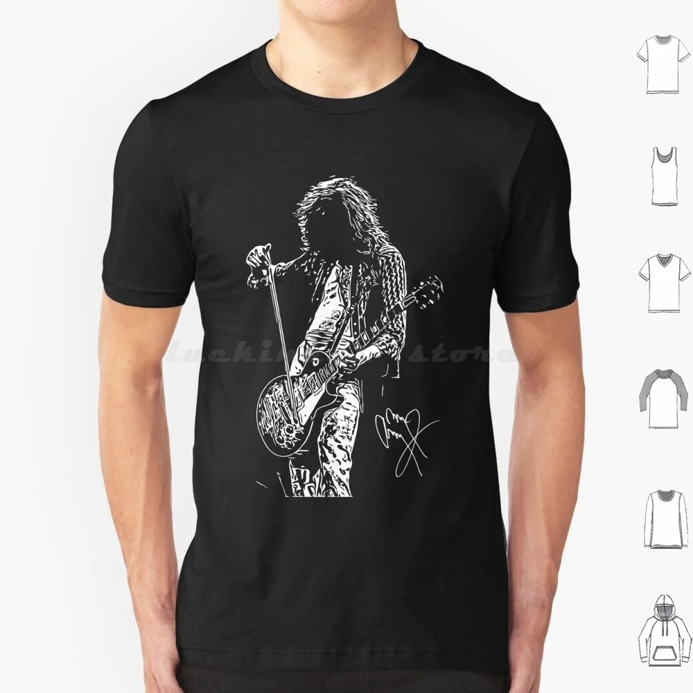 Jimmy Page Guitar T Shirt Big Size 100% Cotton Jimmy Page Robert Plant Led Music Band Guitar 70s Retro Jimmy Classic Hippie And