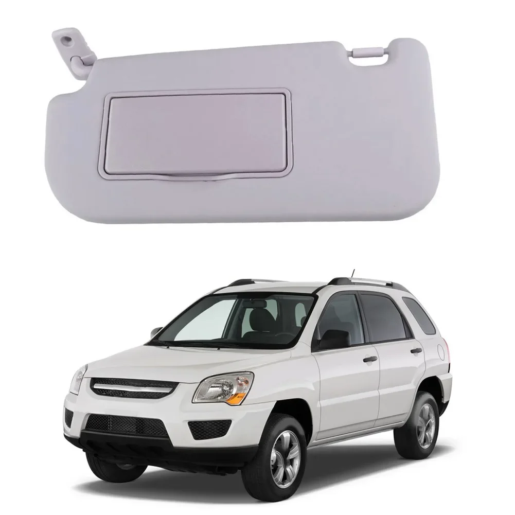 Gray Sun Visor Mirror Blocks Front Glare Wear-resistant Material Daily Makeup Checks For Kia Sportage 2004-2010