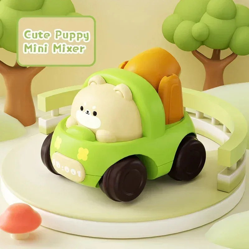 慣性玩具 車両 漫画 動物 エンジニアリング車両 プレスゴー 漫画トラック プルバックカー 1歳 2歳 3歳 男の子向けギフト