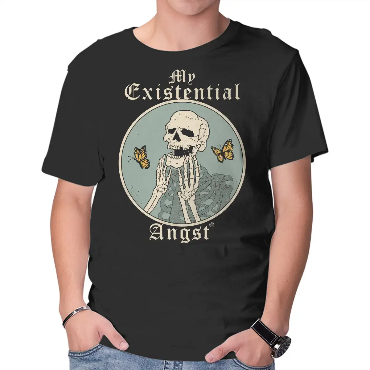 Existential Angst Unisex T-shirts for Man Woman Short Summer Tees Casual Cotton New Arrival Fashions Couple's Cloths