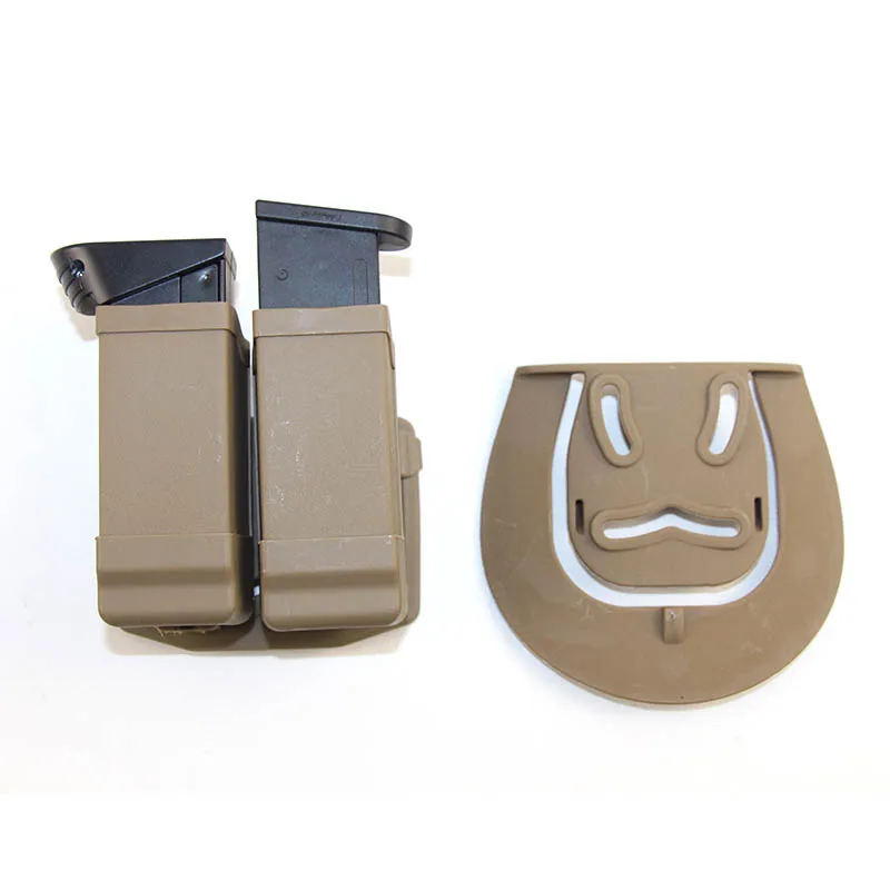 9mm Glock Beretta M9 and other universal pistol dual paddle Mag bags, pistol dual magazine universal bag, dual pistol holder