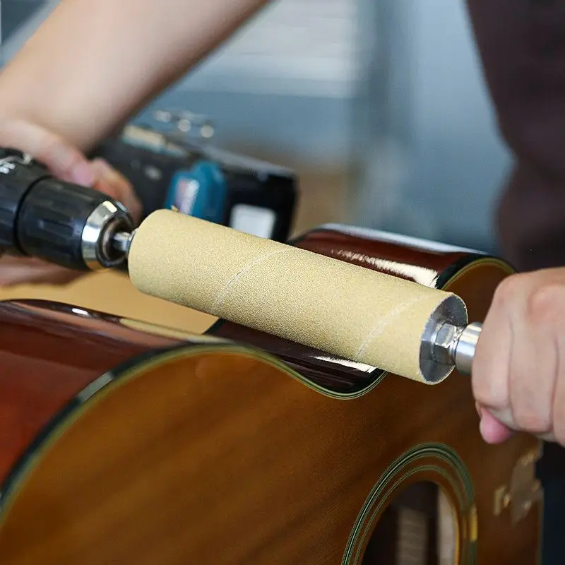 Guitar Sanding Shaft Barrel Stick Set Sanding Shaping Handheld Shaft Folk Bakelite Guitar Musical Instrument Making Tool