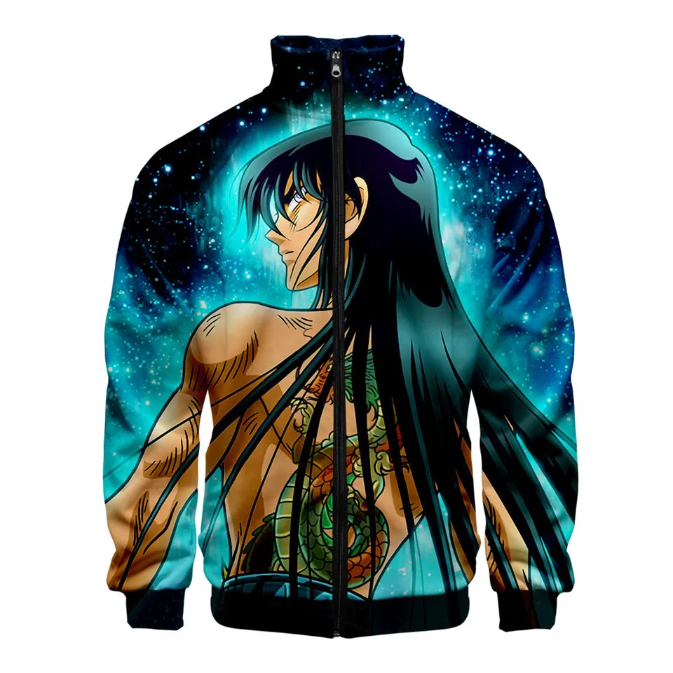 

Harajuku Saint Seiya Knights Of The Zodiac 3D Print Zipper Raglan Jacket Windbreaker Comfortable Stand Collar Jackets Coats