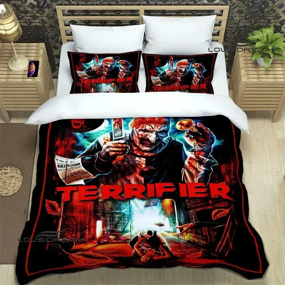 New 3D Print Terrifier horror Comfortable Duvet Quilt Cover Pillowcase Bedding Set Children Bedroom Decoration Home Textile