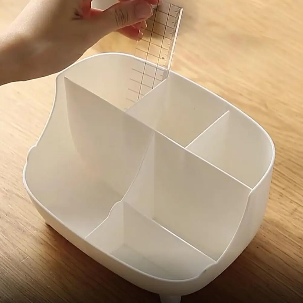 

Multi-Compartment Desktop Storage Box Plastic Organizer Office Stationery Jewelry Holder Large Capacity Sundries