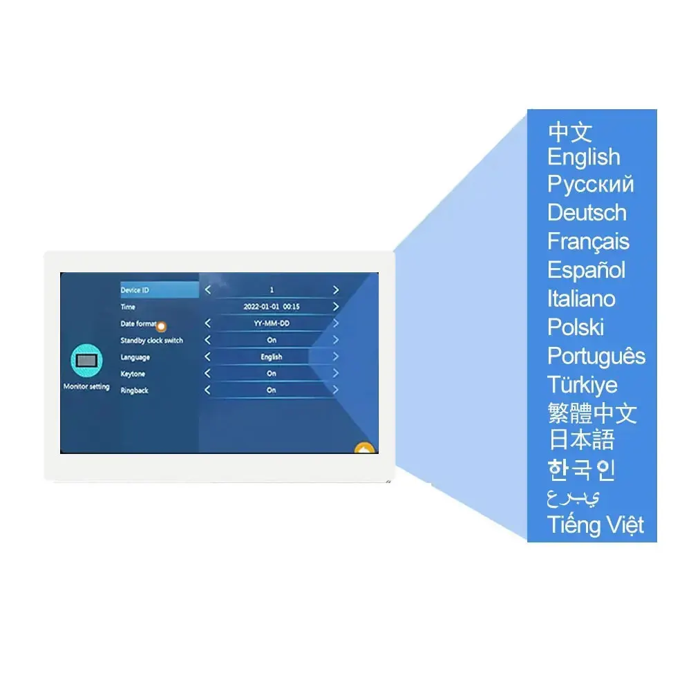 Imagem -02 - Campainha Tuya com Fio com Tela Sensível ao Toque Vídeo Inteligente Sistema de Intercomunicação sem Fio Campainha Câmera com Fio 1080p 10 3