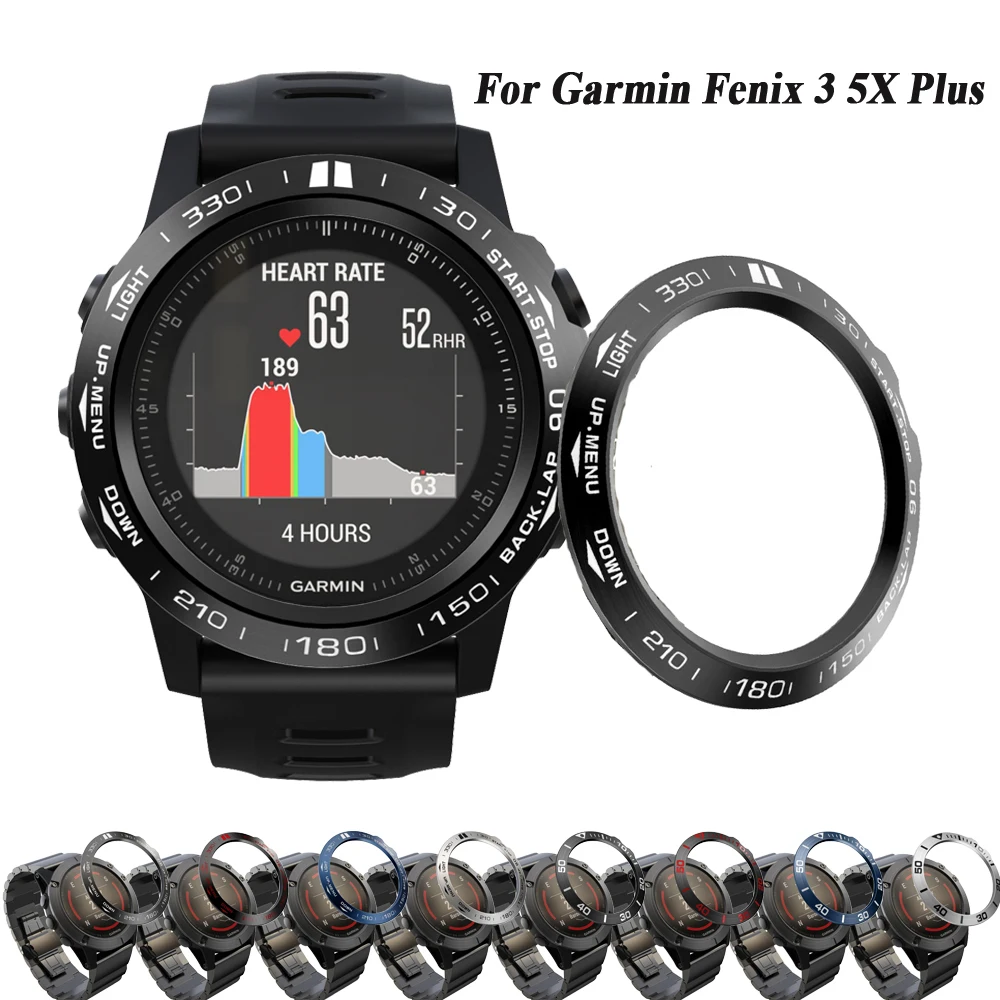 Bezel Ring Styling Frame Case for Garmin Fenix 5X 5X Plus Fenix 3 3HR Watch Stainless Steel Cover Anti-scratch Protection Rings