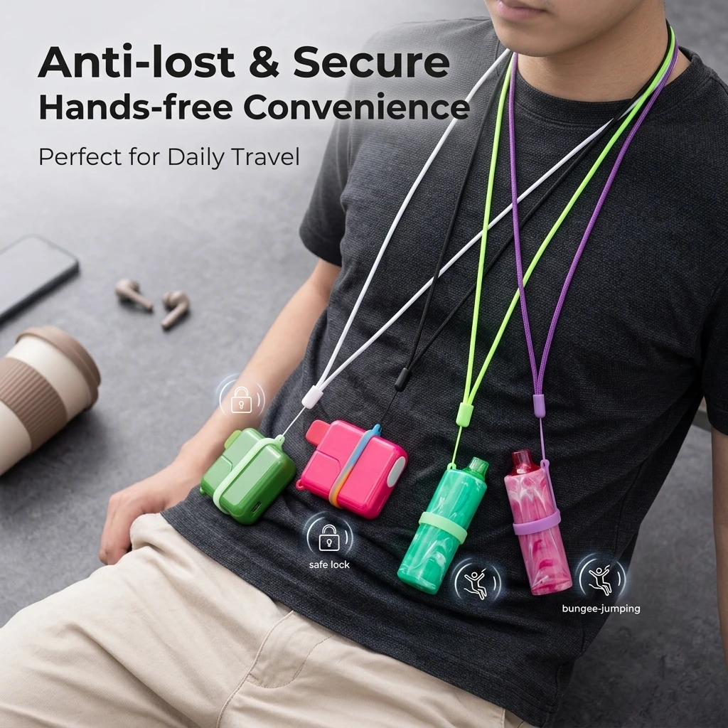 Multi-Color E-cigarette Lanyar - Vape Band Silicone ulasan dan harga