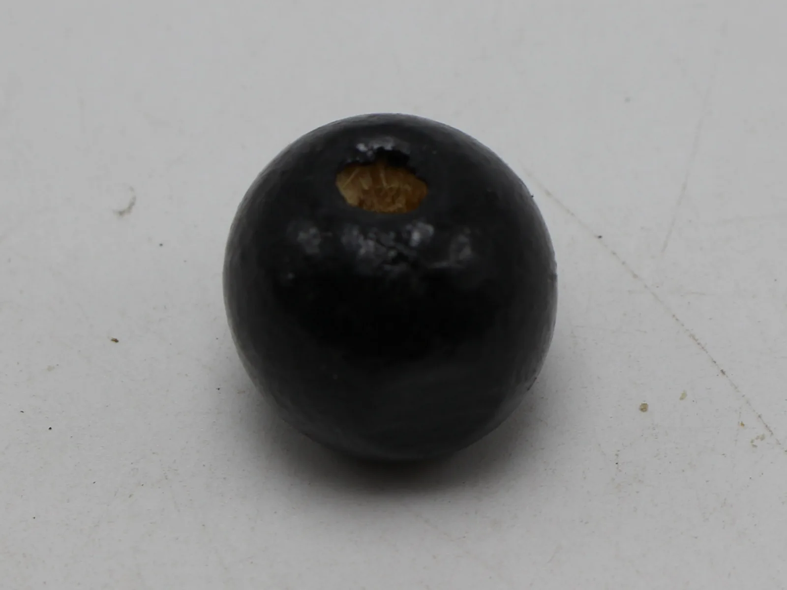 25 Black Round Wood Beads 20mm Large Wooden Beads