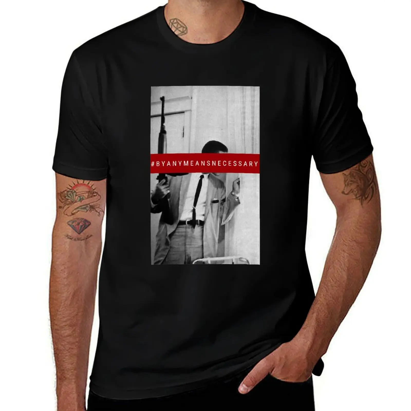 

Malcolm X by Any Gold T-Shirt cheap stuff graphic tee shirt man clothes T-shirts for men cotton