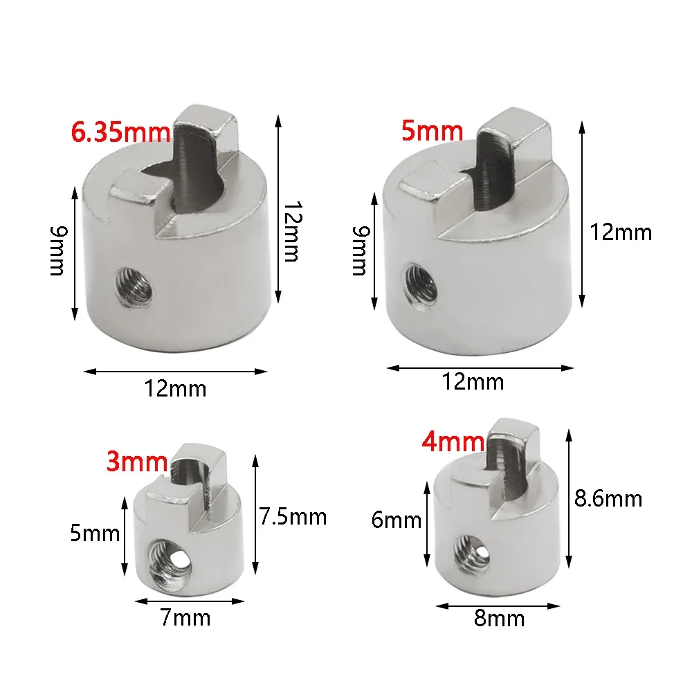 Kit de muleta de eixo de cachorro de acionamento de barco RC premium de 10 peças 3 mm, 4 mm, 5 mm, 6,35 mm tamanhos ideais para eixos de transmissão de barco RC