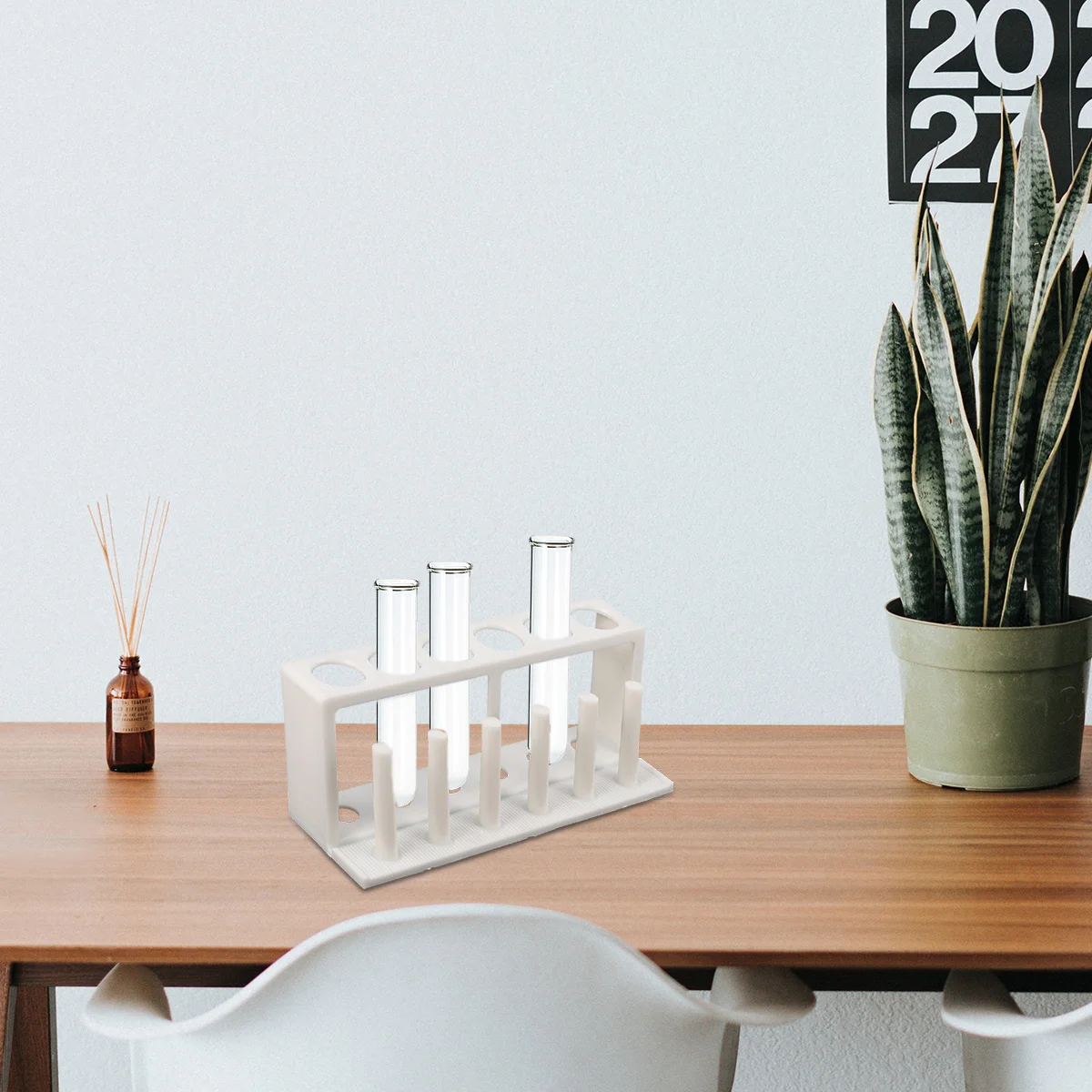 Kunststoff Reagenzglas Halter Tragbare Wasser Qualität Reagenzglas Rack Ausrüstung Versorgung Organizer für Schule Labor (Weiß)