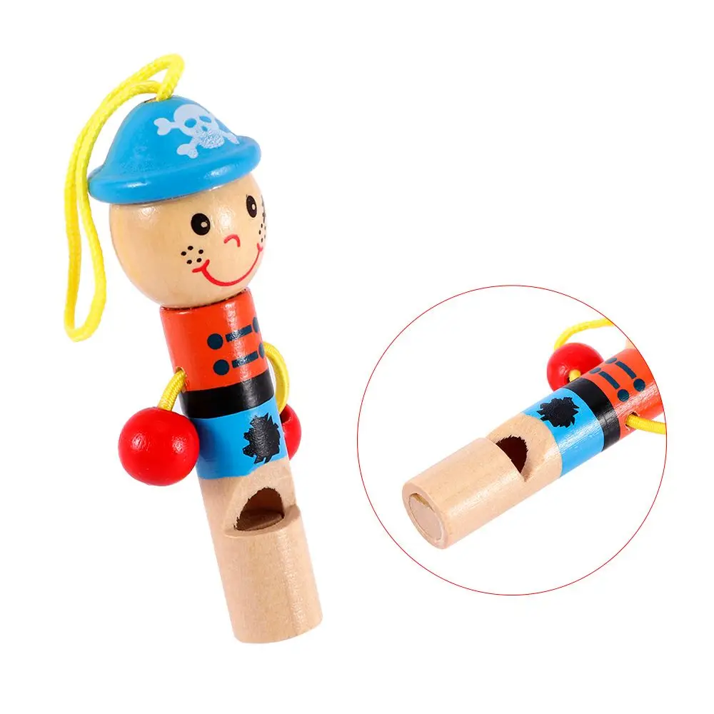 Lovely Educational Baby Wooden Toys Kids Toys Musical Gift Little Pirate Whistle