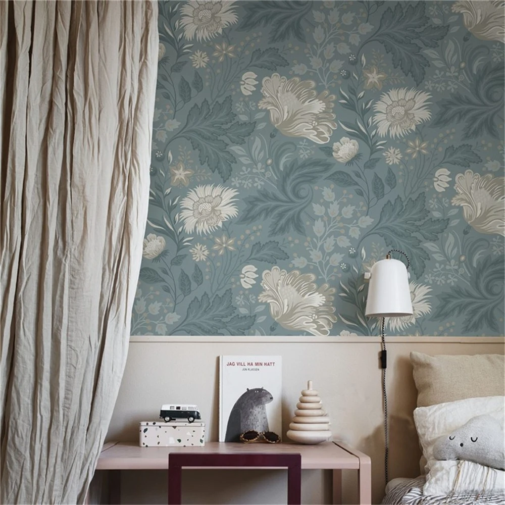 

Пользовательские скандинавские минималистичные винтажные цветы фото обои спальня фон обустройство дома 3D обои наклейки для гостиной