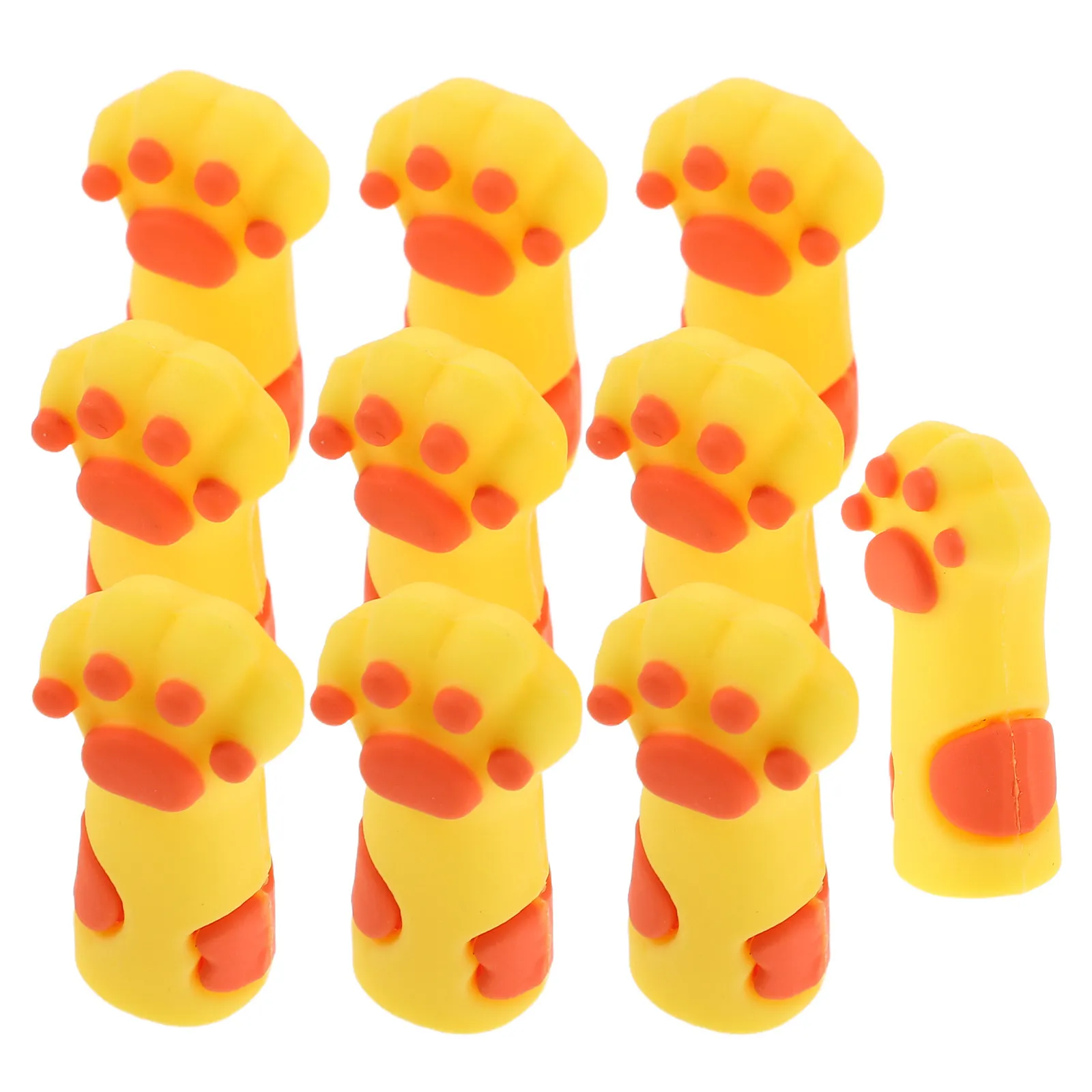 

10Pcs Antislip Cat Paw Silicone Nipper Covers for Manicure Pedicure Tools Tweezers Cuticle Scissors Nail Tool Protective Sleeves