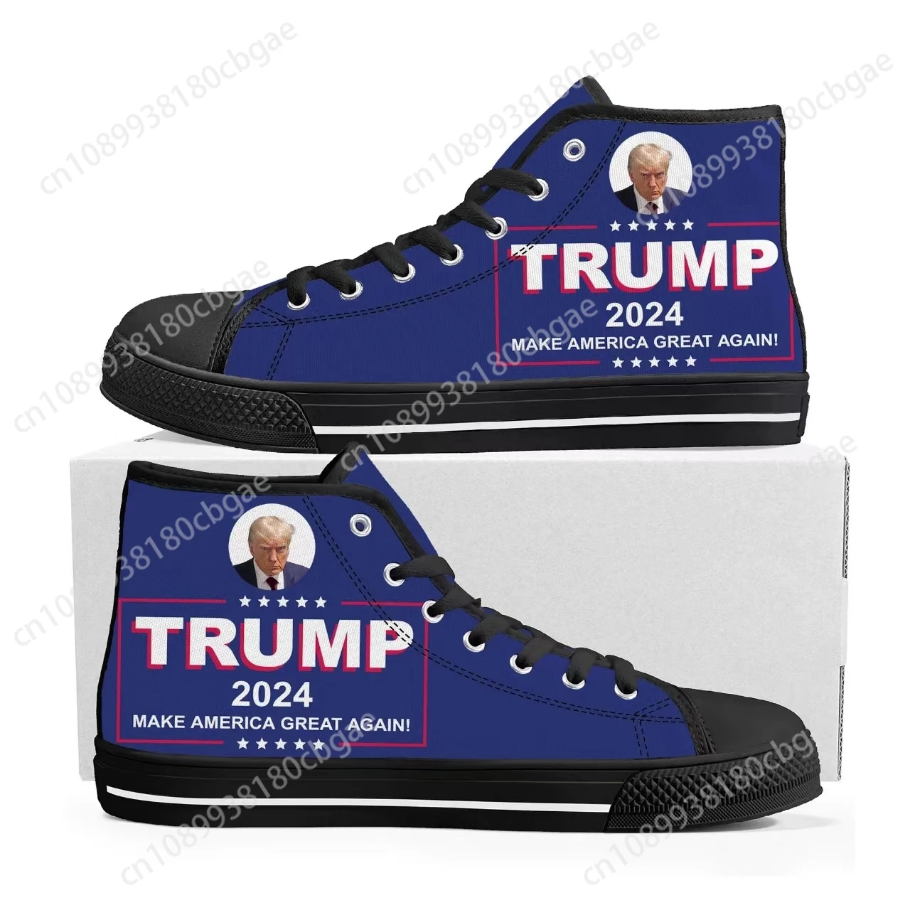 

Trump 2024 High Top Sneakers MAKE AMERICAN GREAT AGAIN KING Mens Womens Teenager Canvas Sneaker Casual Couple Shoes Custom Shoe