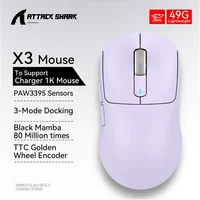 Ratón inalámbrico Attack Shark X3pro X3, ratón Macro para juegos, ratón ligero, PixArt PAW3395 650IPS 26000dpi, ratón para pad/pc/mac