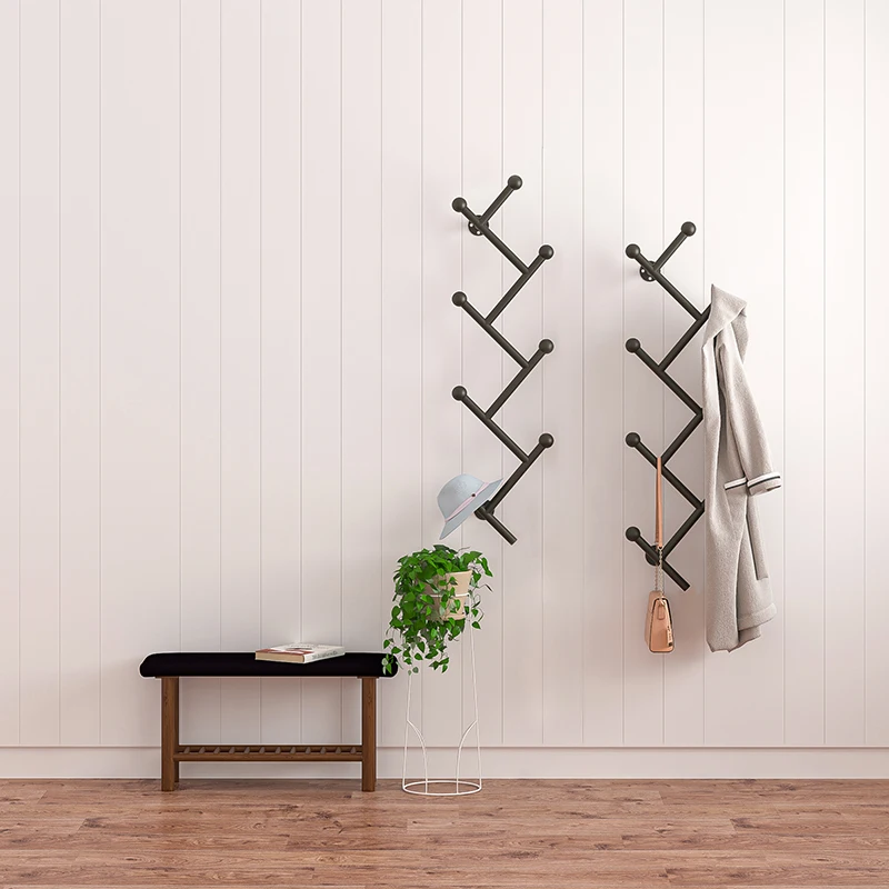 

Metal Minimalist Coat Rack Aesthetic Designe Clothing Store Entrance Coat Rack Storage Recibidor De Entrada Mueble Furniture