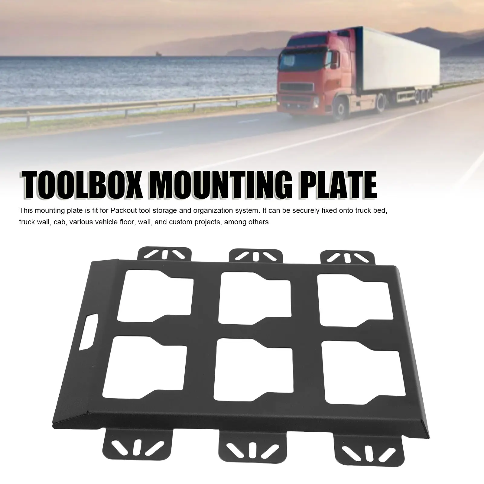 Mounting Plate Fit for Milwaukee Packout Tool Storage and Organization System Stainless Steel Powder Coating Toolbox Base Plate
